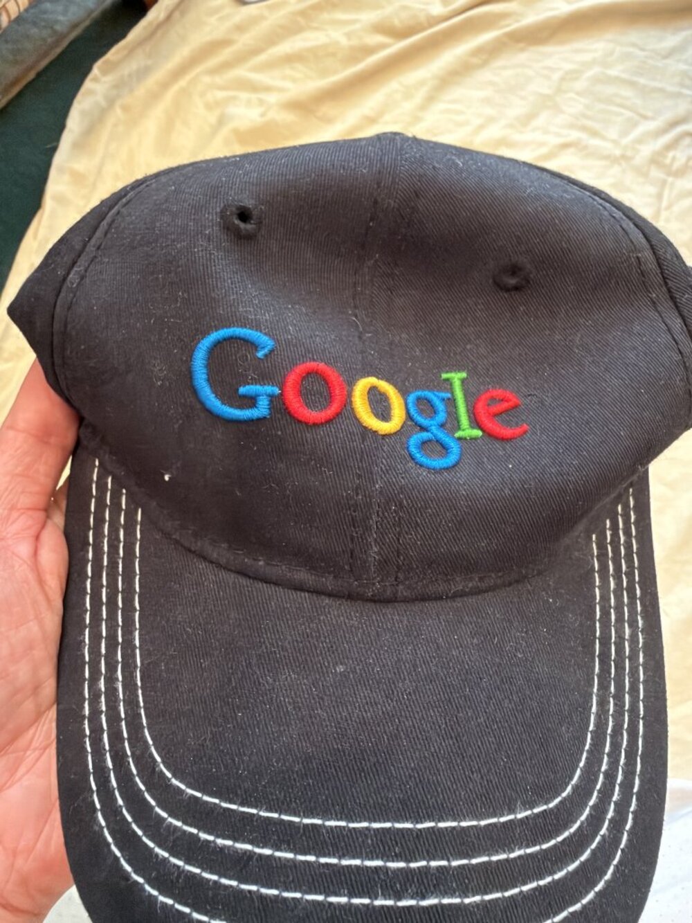 Google Embroidered Logo Baseball Cap Organic Cotton